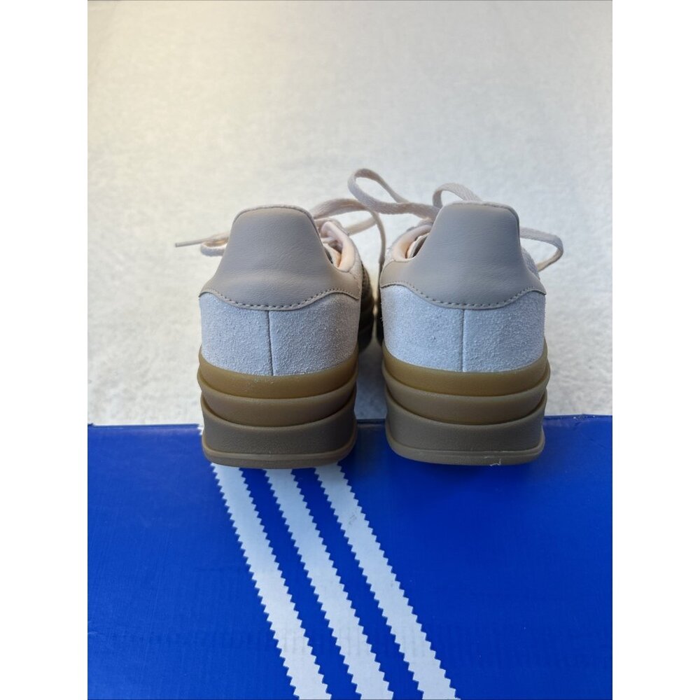 Adidas Gazelle Bold J Cream Tan Gum Sole Women SZ 5.5 New in Box - Picture 4 of 7